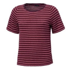 Jacquard T-Shirt in Streifen-Optik