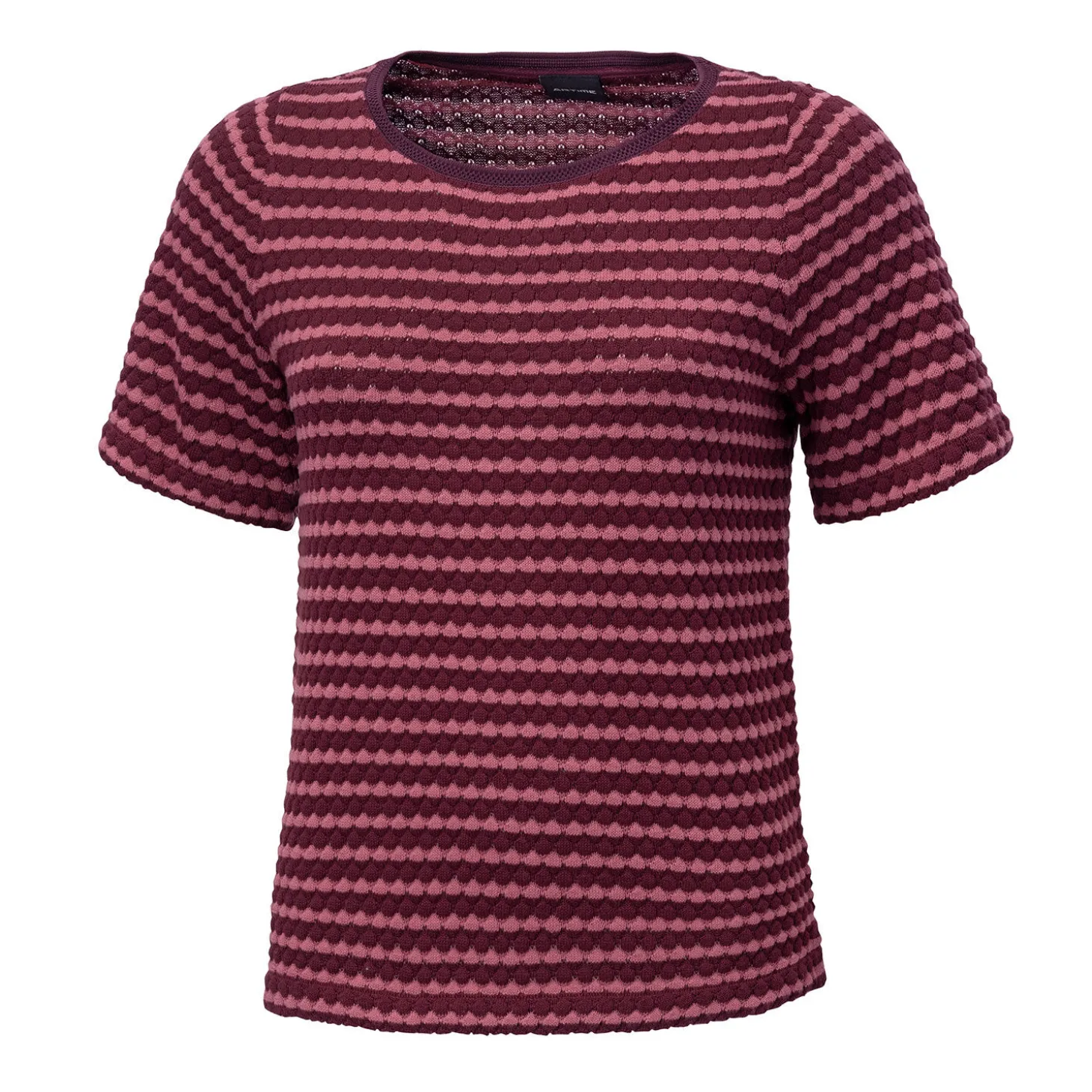 Jacquard T-Shirt in Streifen-Optik