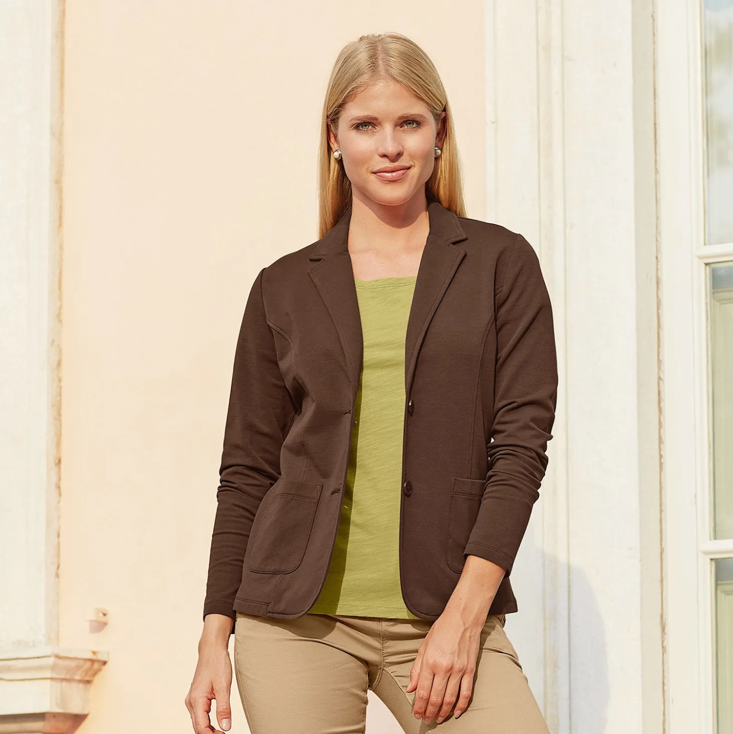 Jersey Blazer Baumwolle und Elasthan