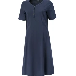 Jersey Kleid in A-Linien Form mit Knopfleiste
