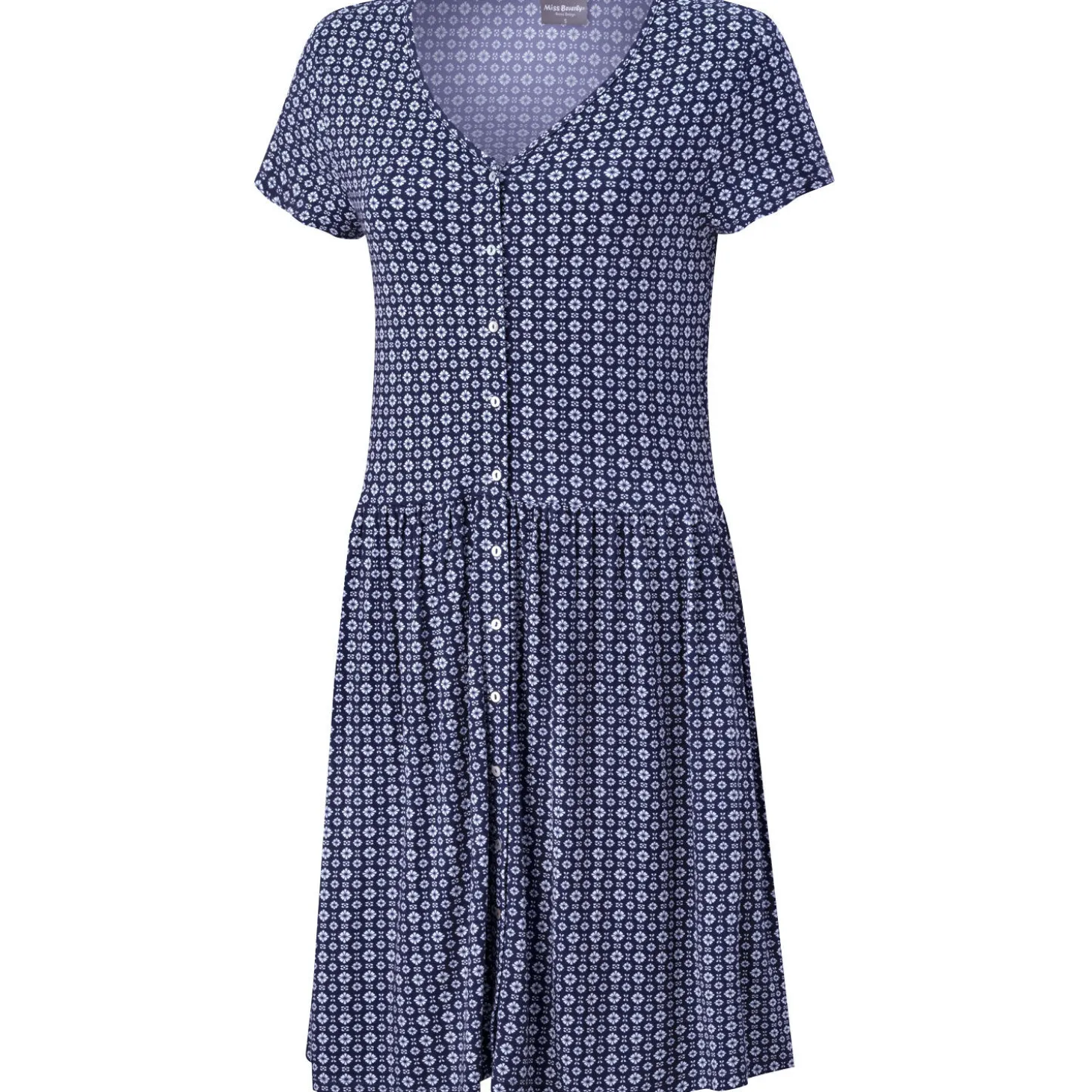 Jersey-Kleid durchgeknöpft