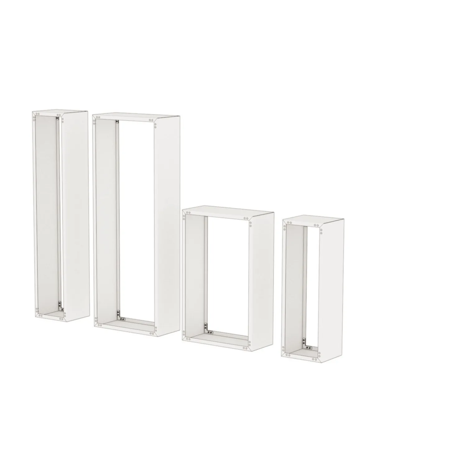 Kaminholzregal Modular Seitenwände, 2 Stk. Metall anthrazit
