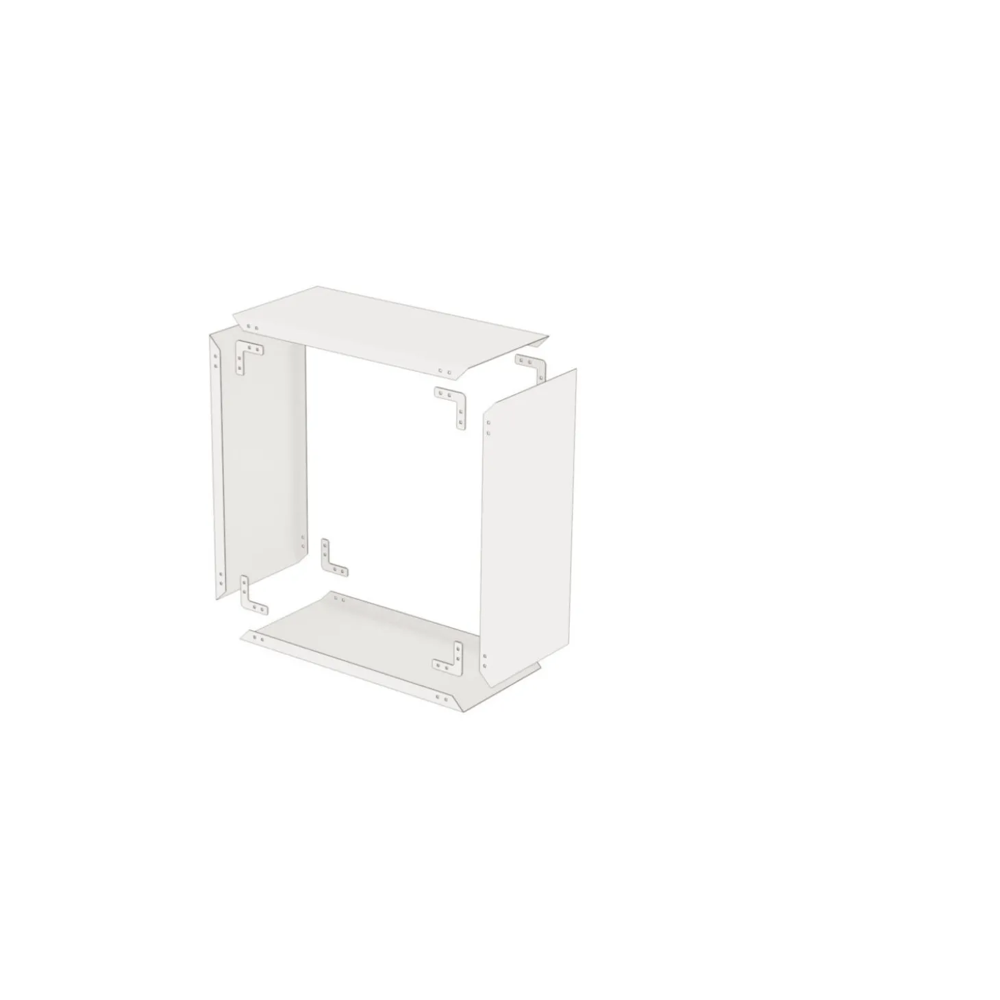Kaminholzregal Modular Seitenwände, 2 Stk. Metall anthrazit