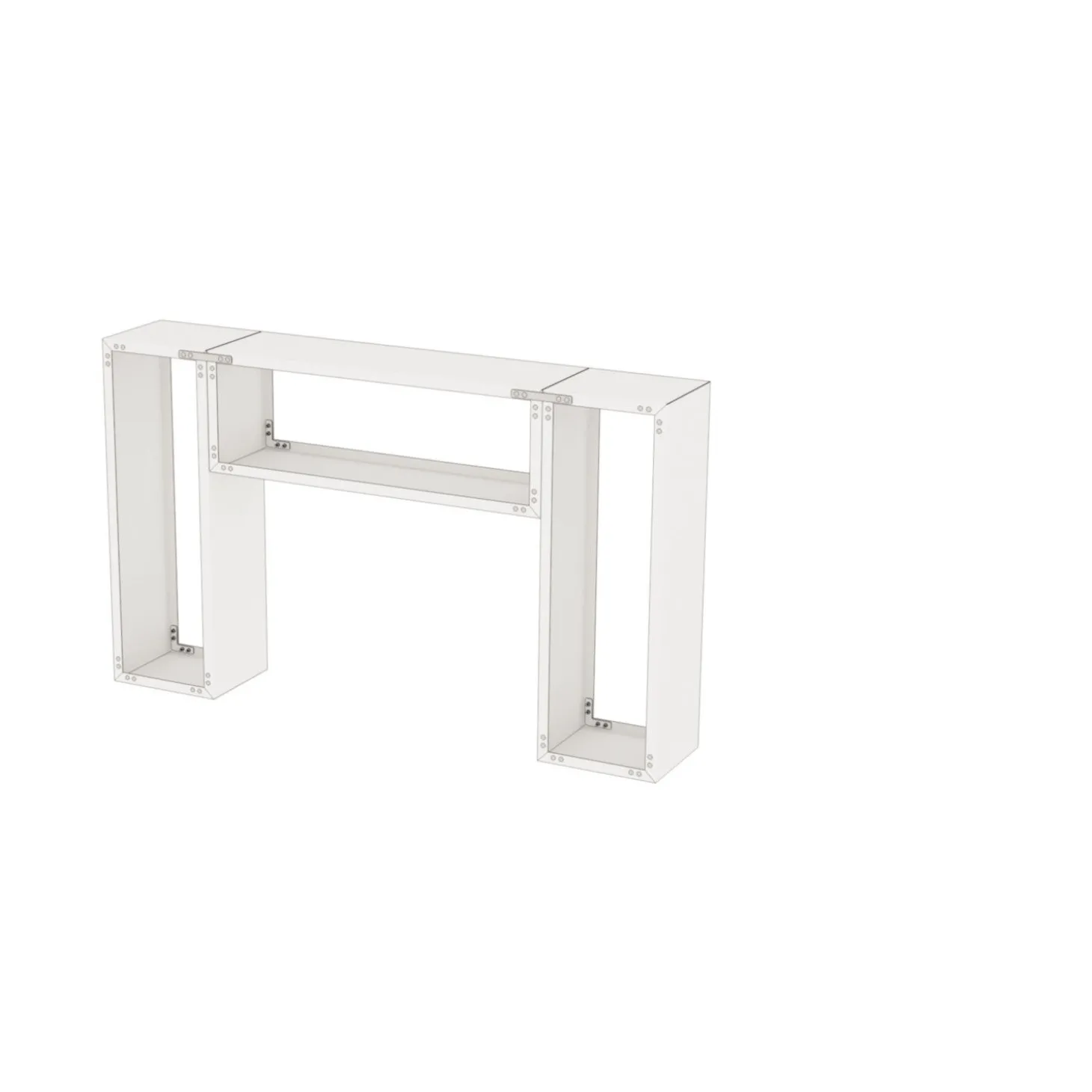 Kaminholzregal Modular Seitenwände, 2 Stk. Metall anthrazit