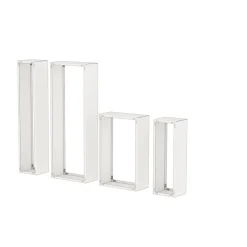 Kaminholzregal Modular Seitenwände, 2 Stk. Metall Naturrost