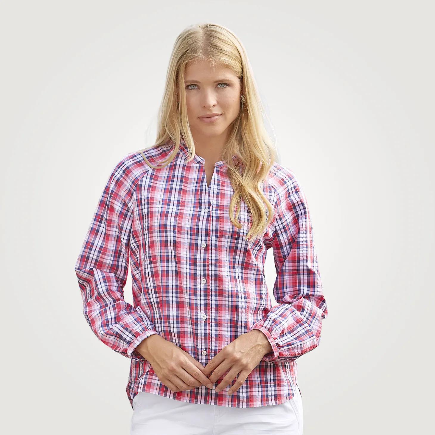 Karierte Bluse von Artime in Blau-Rot-Weiss