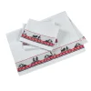Küchentuch Jacquard mit Alpenmotiv rot-weiss