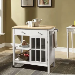 Küchenwagen Ela, mit Vitrinenschrank