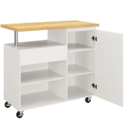Küchenwagen Rey mit Melamine-Abdeckung in Eichenholzoptik
