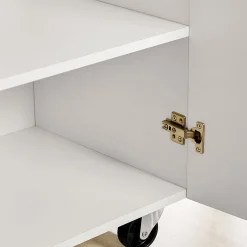Küchenwagen Rey mit Melamine-Abdeckung in Eichenholzoptik