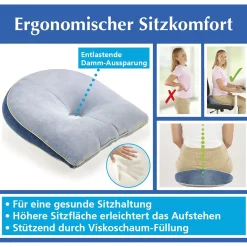 Keilkissen viskoelastisch und ergonomisch
