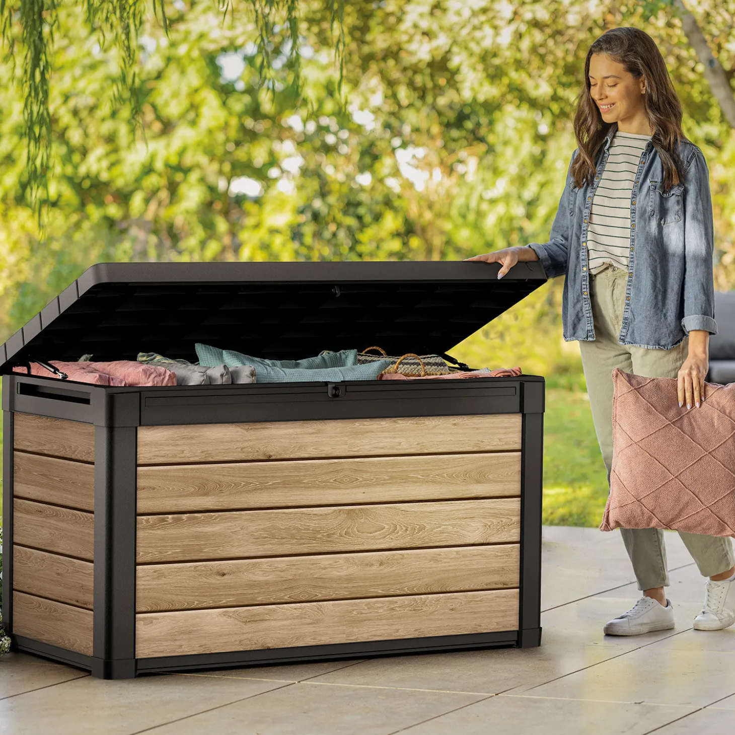 Keter Aufbewahrungsbox Ashwood 380 L