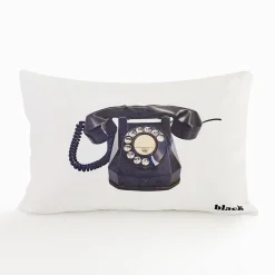 Kissenbezug mit Retro-Telefonmotiv