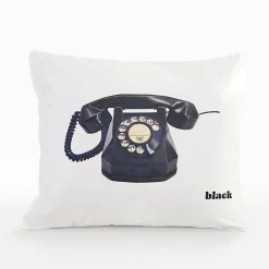 Kissenbezug mit Retro-Telefonmotiv