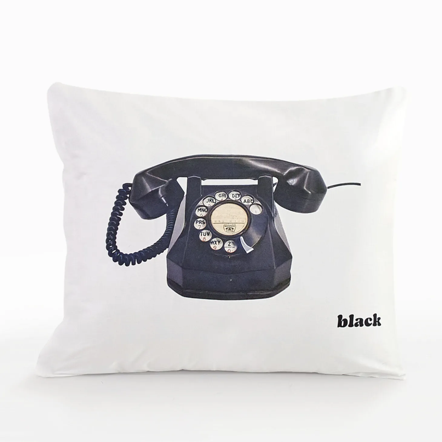 Kissenbezug mit Retro-Telefonmotiv