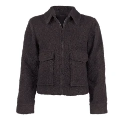 Kurz geschnittene Damen Jacke im Bouclé-Look
