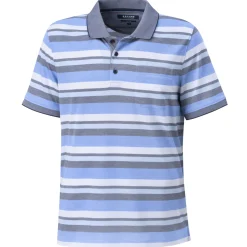 Kurzarm Herren Poloshirt gestreift