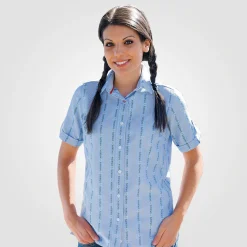 Kurzarm-Edelweissbluse Damen Coolmax System