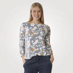 Langarm-Bluse bedruckt