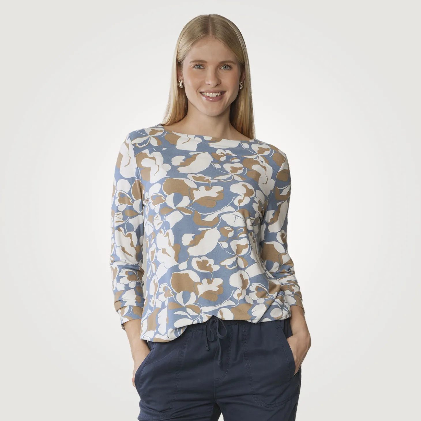 Langarm-Bluse bedruckt