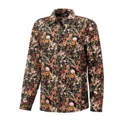 Langarmbluse florales Print mit Hemdkragen
