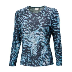 Langarmshirt mit abstraktem Animalprint