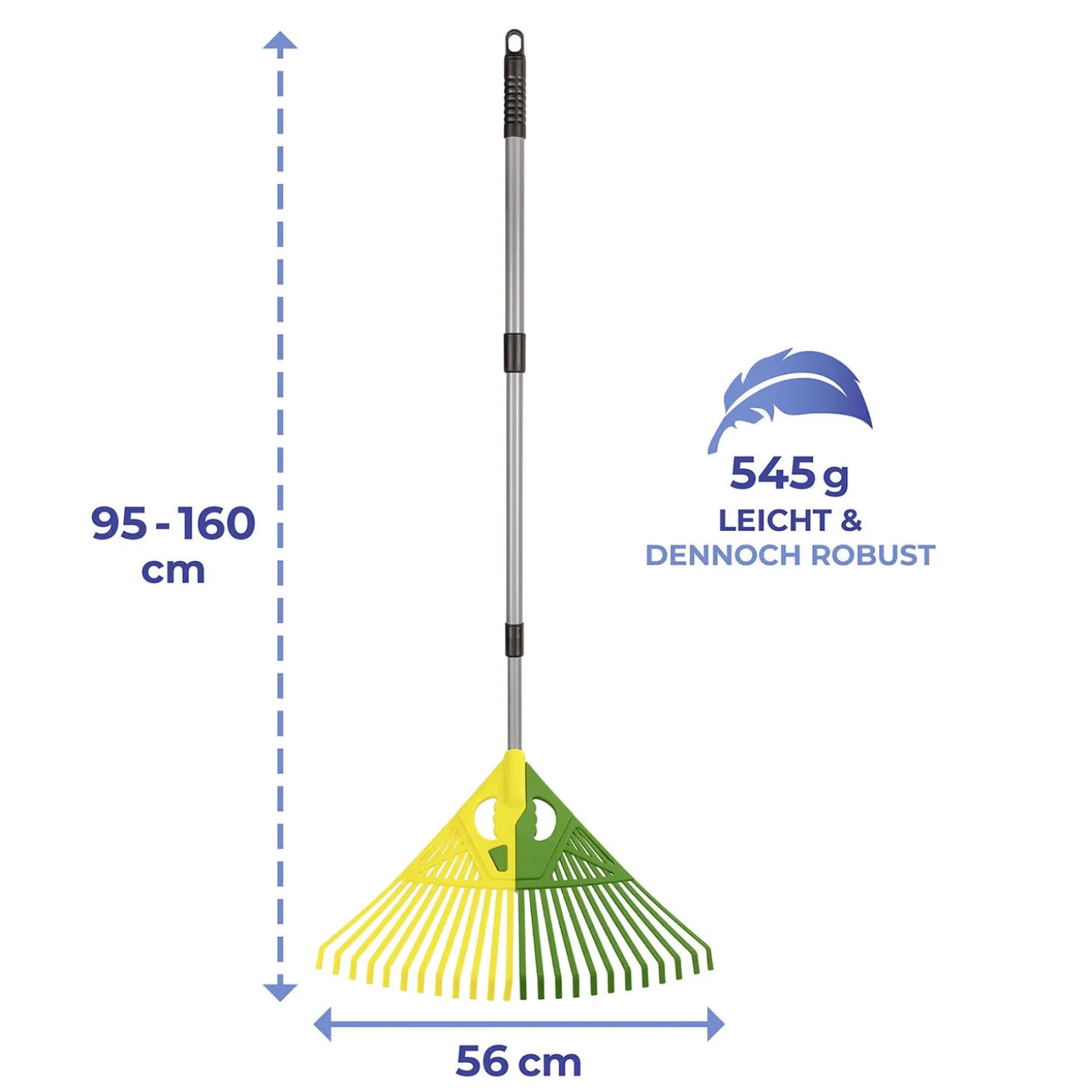 Laubrechen 3in1 mit Teleskopstiel