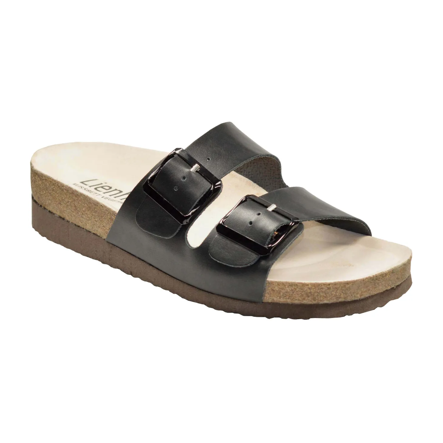 Lienhard Pantolette Nappaleder mit Schnallen