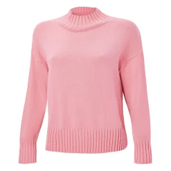 Locker geschnittener Pullover mit Stehkragen