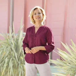Lockere Leinen-Bluse