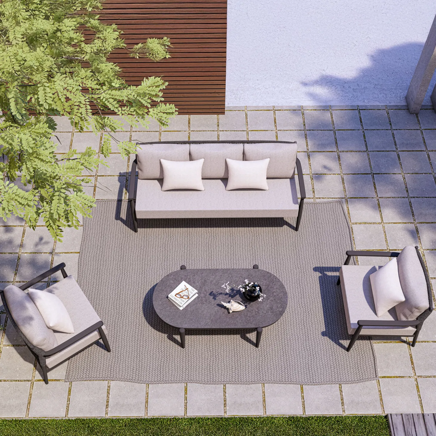 Lounge-Set Sakura, 4-teilig