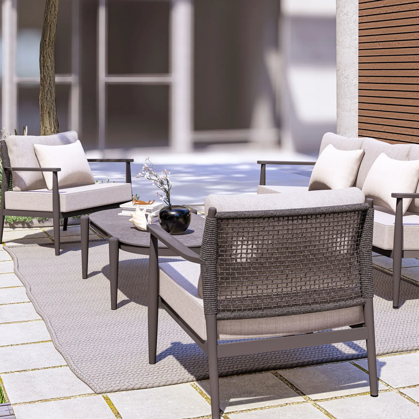 Lounge-Set Sakura, 4-teilig