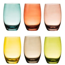 Lunasol Trinkglas Optima Multicolor 6er-Set