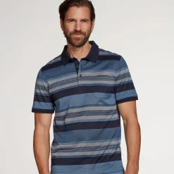 Mercerisiertes Poloshirt gestreift für Herren