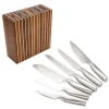Messer-Block aus Gummibaumholz, inkl. 6 Messern