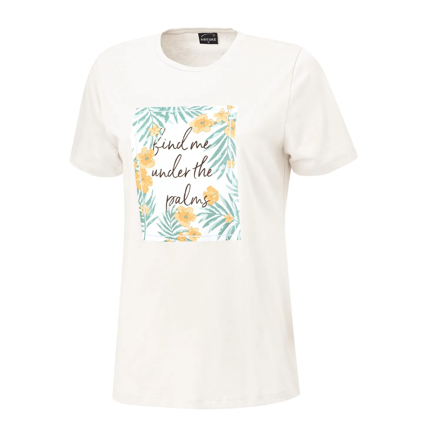 Mix & Match Pyjama Frontprint T-Shirt kurzarm