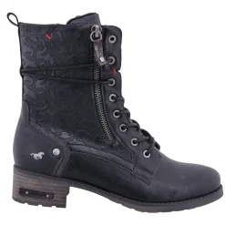 Modische MUSTANG Schnürstiefelette aus pflegeleichtem Softmaterial-Mix