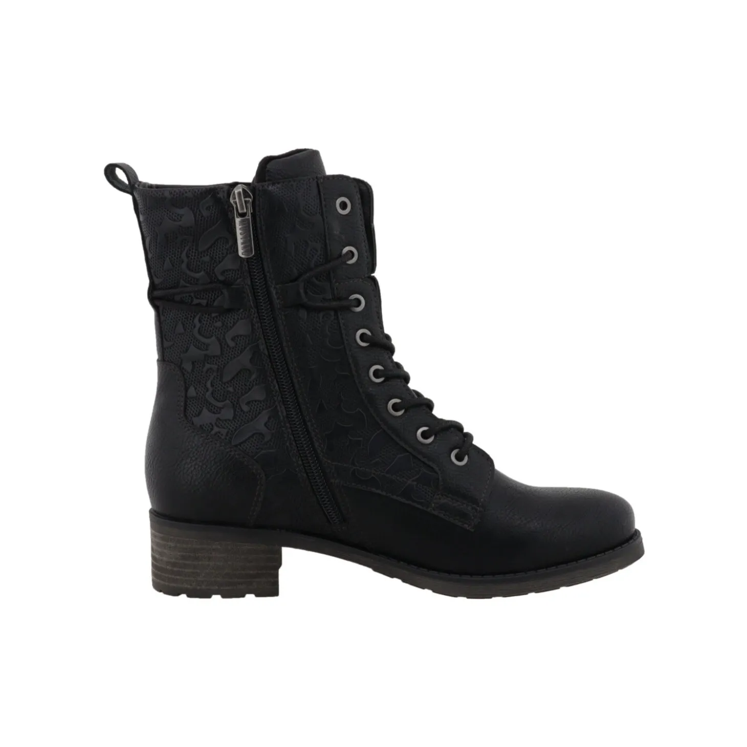 Modische MUSTANG Schnürstiefelette aus pflegeleichtem Softmaterial-Mix