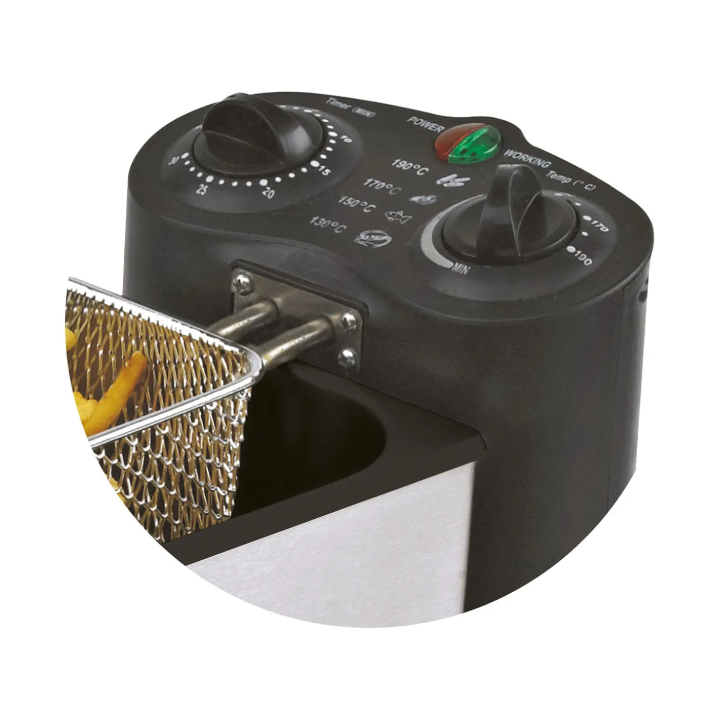 Ohmex Fritteuse mit Thermostat 1700 W