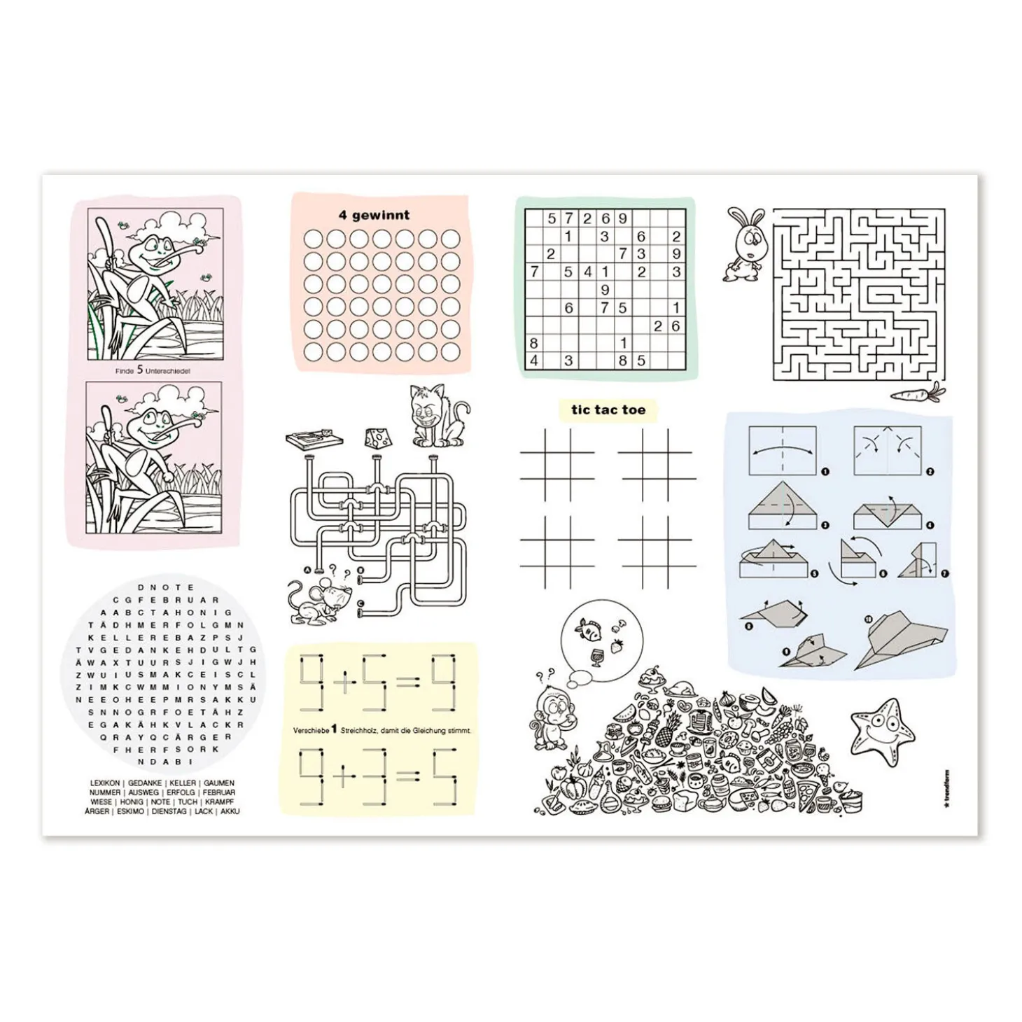 Papiertischset Family-Time