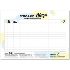 Papiertischset Stadt, Land, Dings