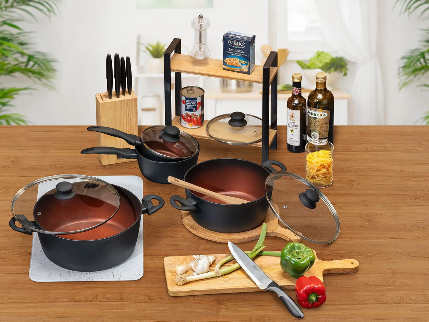 Pfannen-Set 8-teilig, aus hochwertigem Alu-Guss