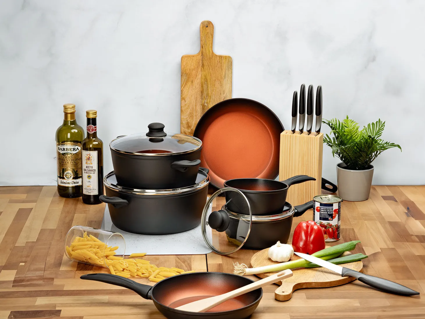 Pfannen-Set 8-teilig, aus hochwertigem Alu-Guss