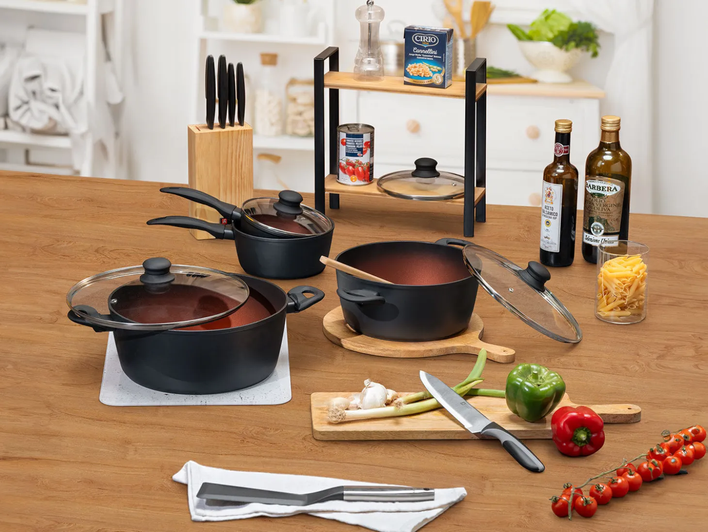 Pfannen-Set 8-teilig, aus hochwertigem Alu-Guss