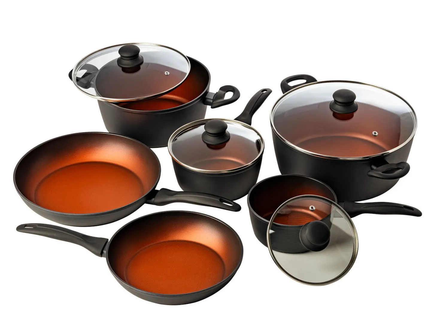 Pfannen-Set 8-teilig, aus hochwertigem Alu-Guss