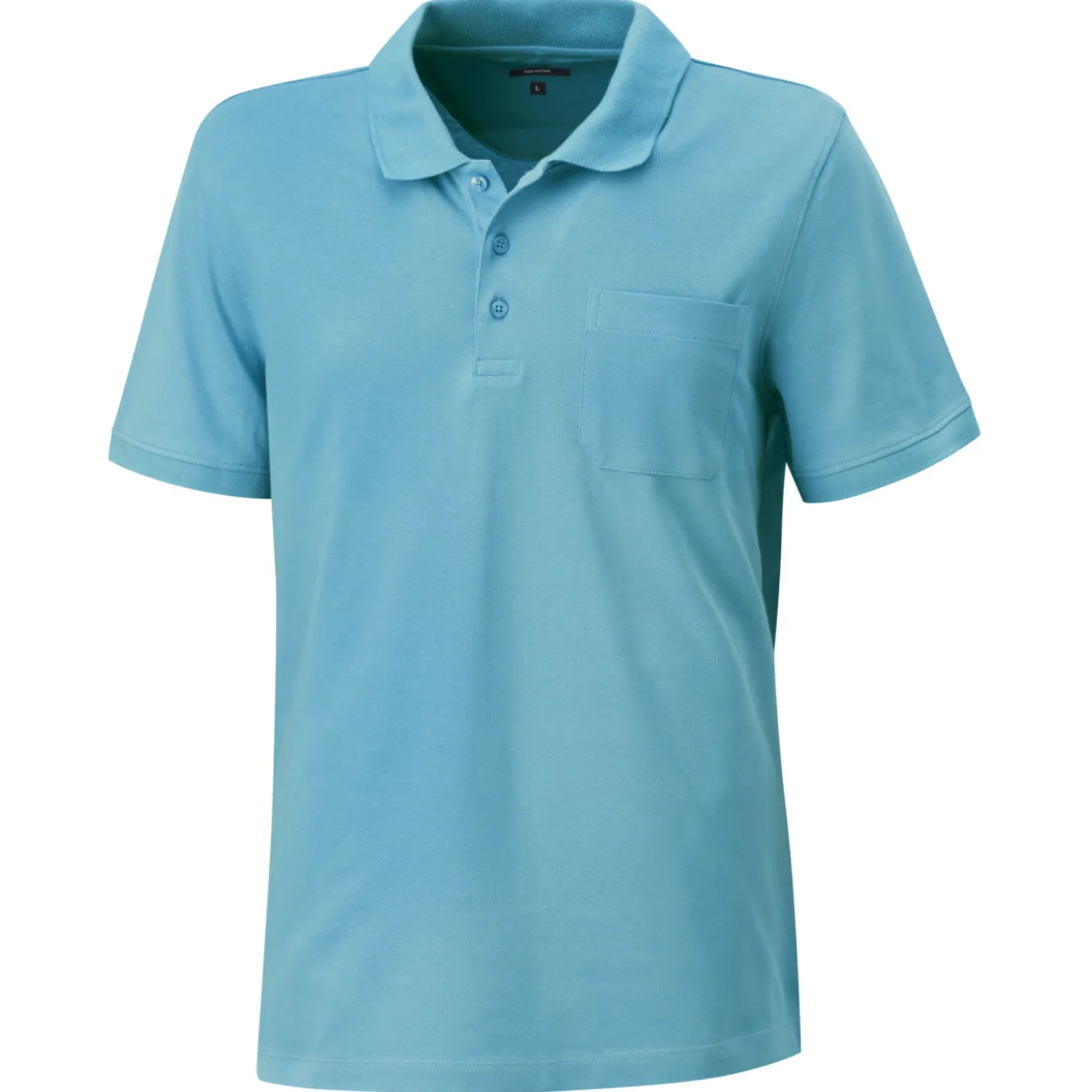 Polo Piqué Shirt uni mit Brusttasche