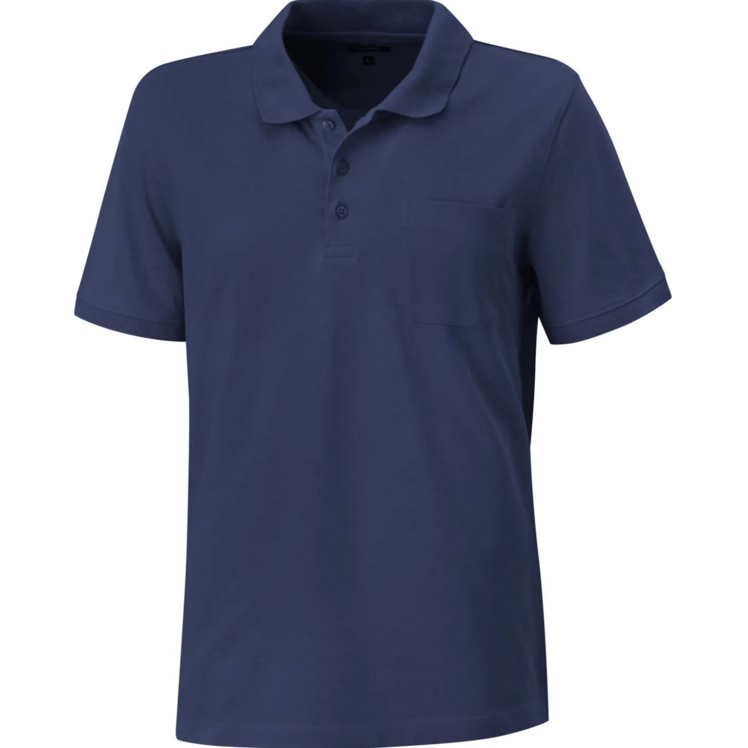 Polo Piqué Shirt uni mit Brusttasche