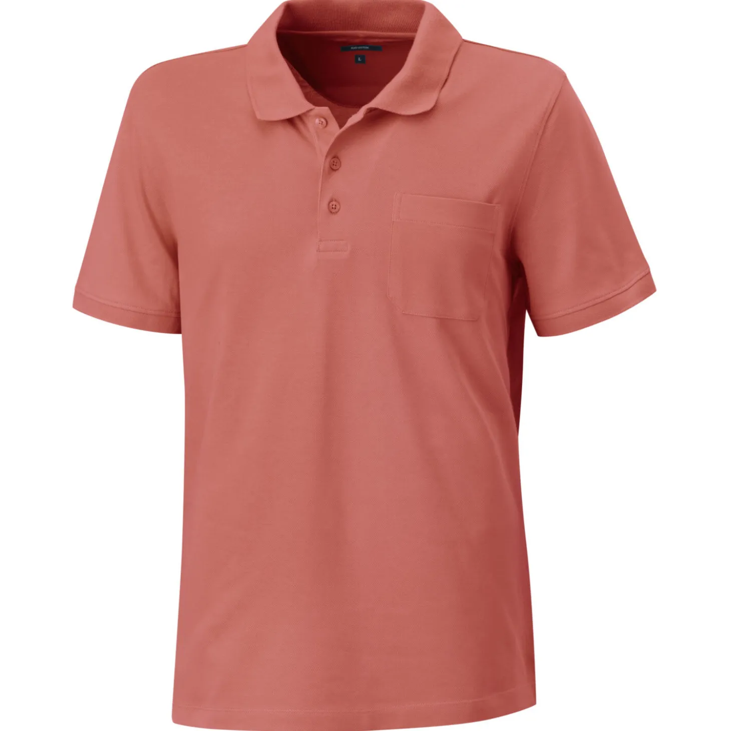 Polo Piqué Shirt uni mit Brusttasche