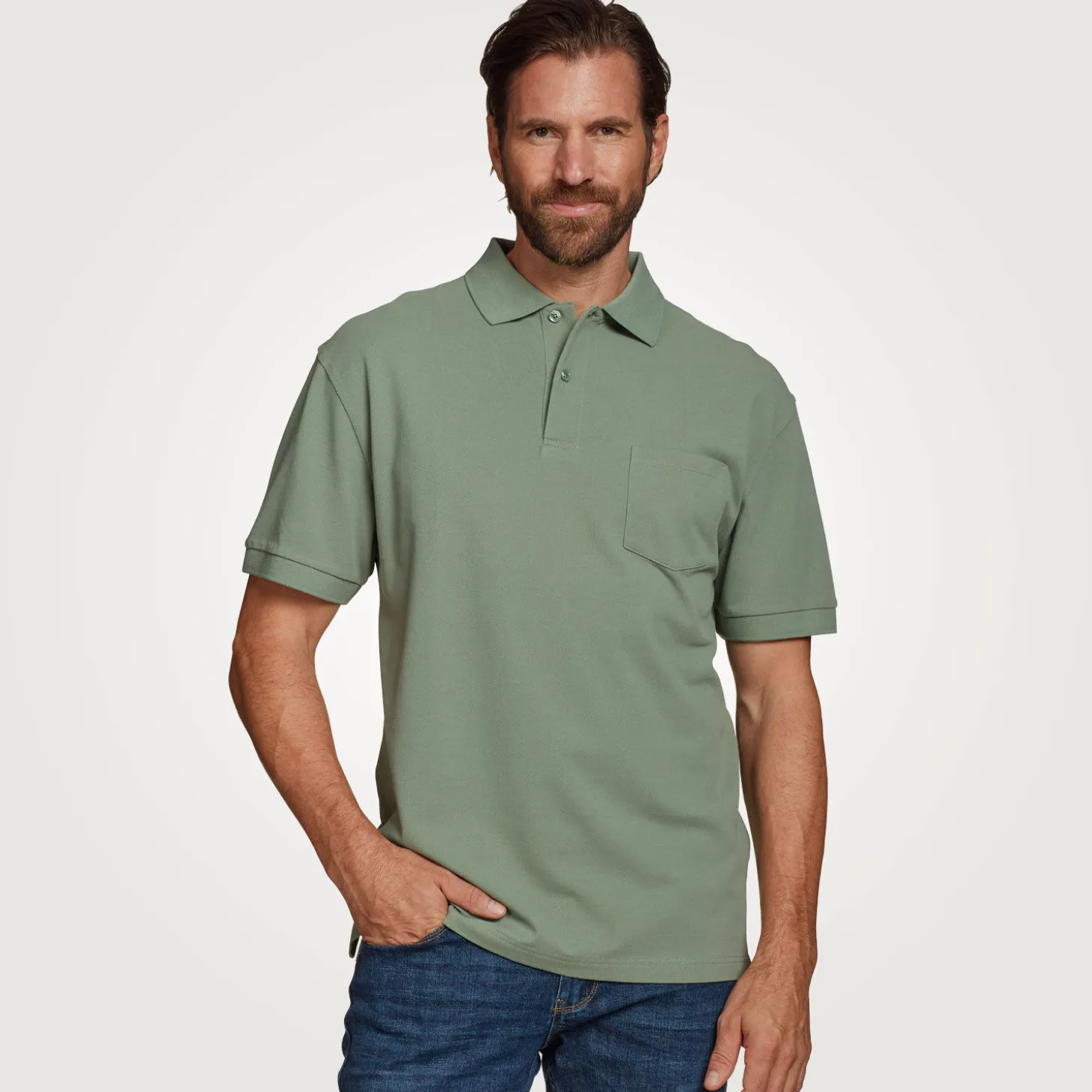 Polo-Piqué-Shirt mit Brusttasche