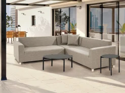 Quick-Dry-Lounge Eck-Sofa, 3-teilig